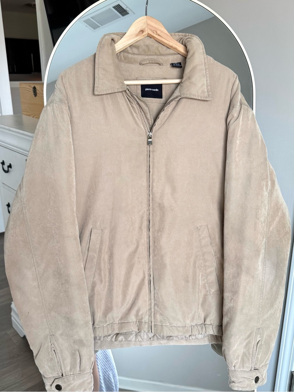 Vintage Pierre Cardin Faux Suede Bomber Jacket